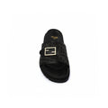 Fendi Slide Bucket Buckle Flat Slide Slipper Woman F1892-113 Black - 3