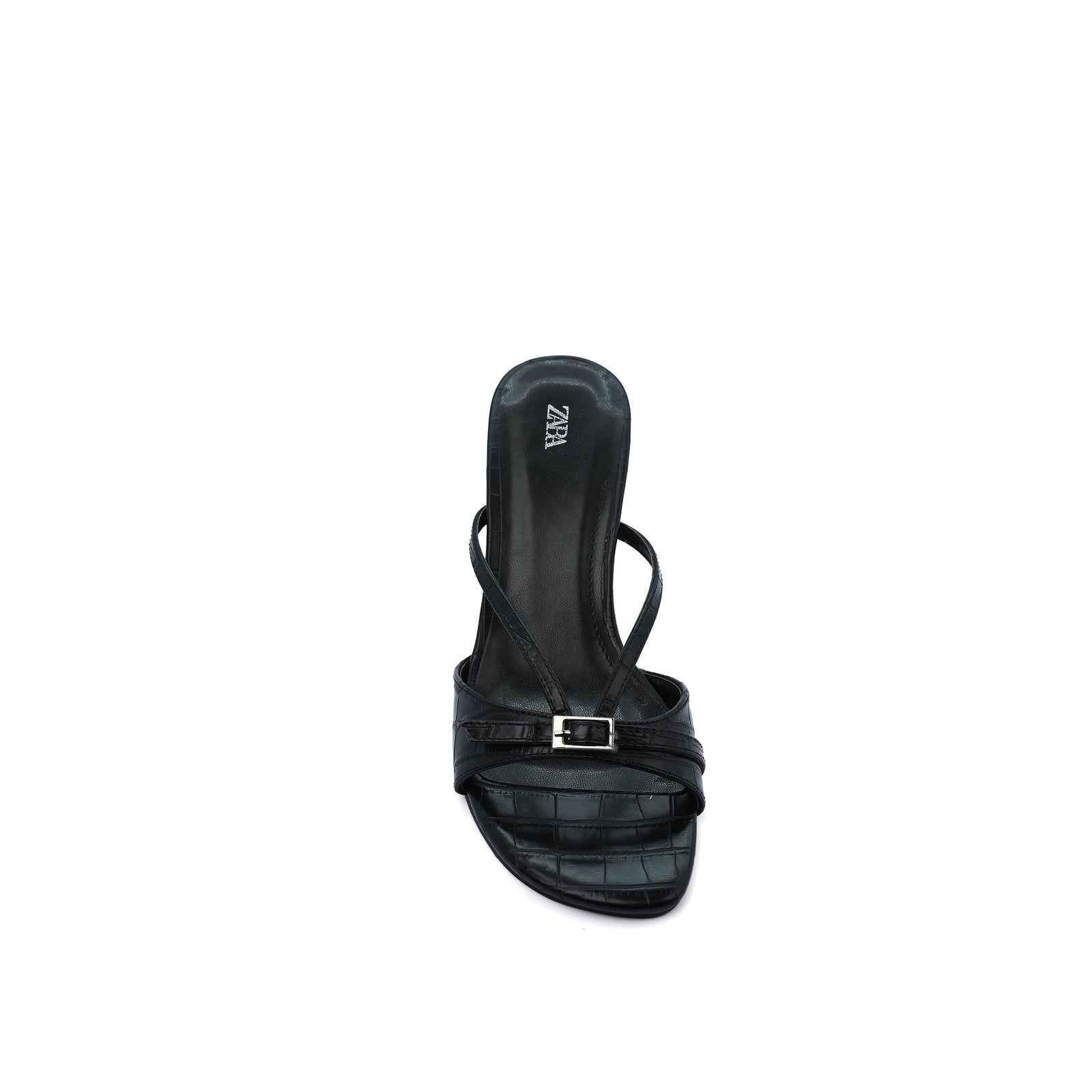 Zara Mini With Buckle Detail Stylish Heels Woman 3068 Black - 3