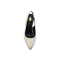 Saint Laurent Patent Calfskin Opyum Mules With distinctive heels Slingback Pump Woman 2601-1 Beige - 3