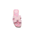 Hermes Leather Oran Flat Slide Sandals Woman H38-30 Pink - 3