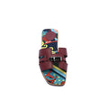 Hermès Giulia Oran Flat Sandals Plated Kelly Buckle Women H9-32 Burgundy - 3
