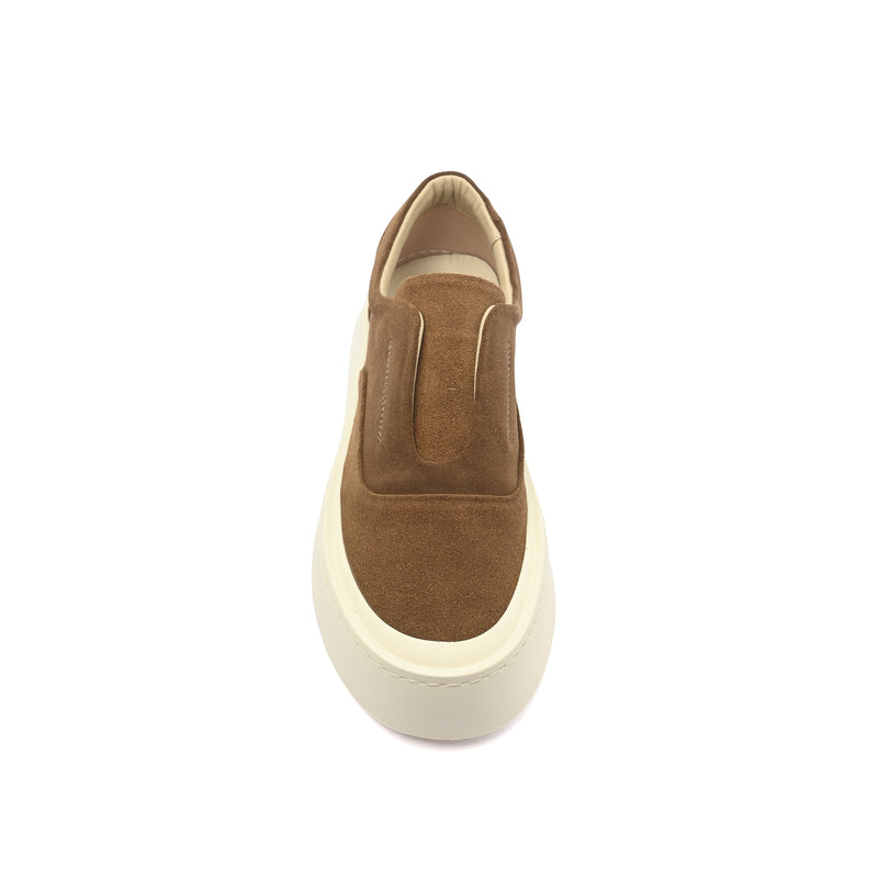 British Style Yuppie Platform Sneakers Men M7513 Dark Brown - 3