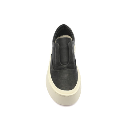 British Style Yuppie Platform Sneakers Men M7513 Dark Brown