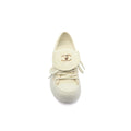 Chanel Platform Suede Calfskin Sneakers Woman F3669 White - 3