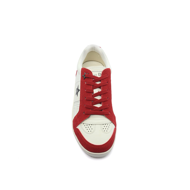 Dior Star Platform Suede Calfskin Sneakers Woman 1095880 White&Red - 3