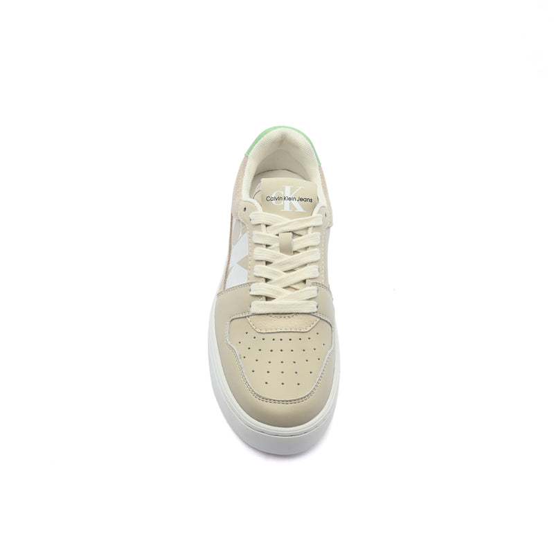 Calvin Klein Jeans Classic Cupsole Sneakers Woman CK-69 Beige - 3