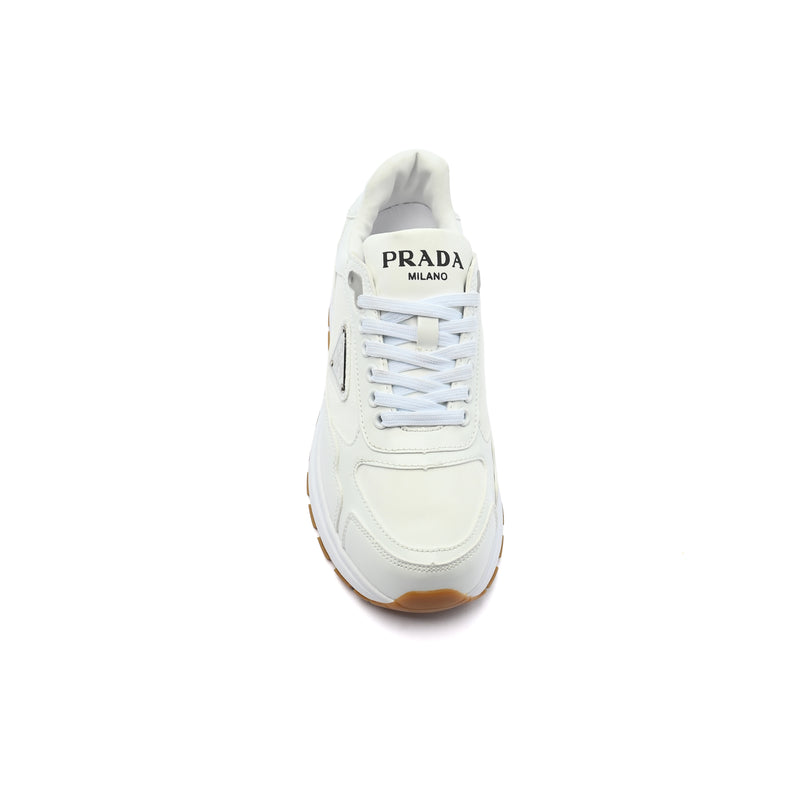 Prada Milano triangle-logo Leather Sneakers Man AJ5081 White - 3