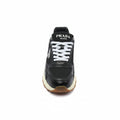 Prada Milano triangle-logo Leather Sneakers Man AJ5081 Black - 3