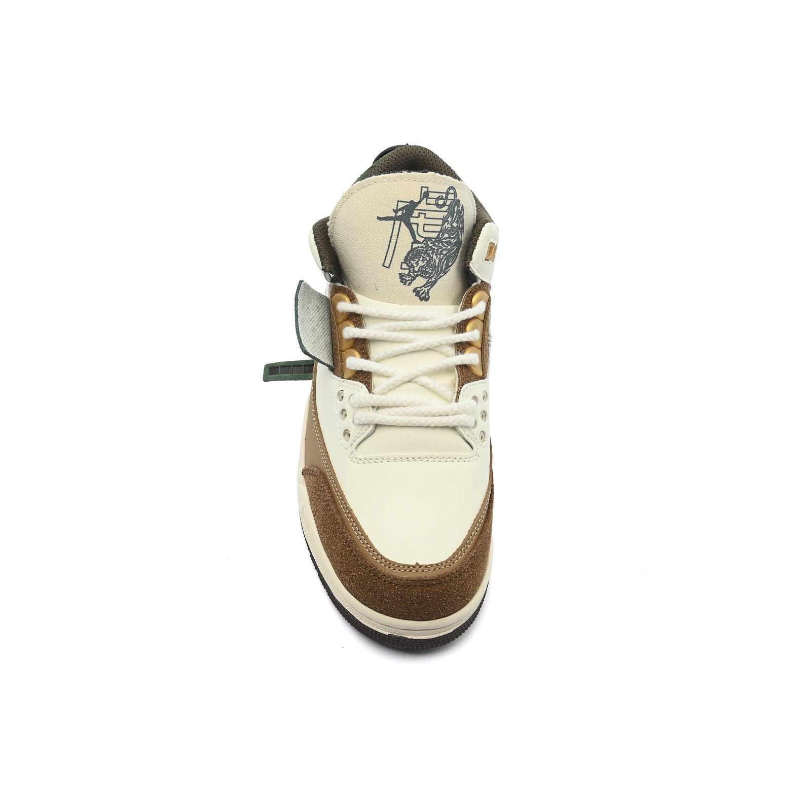Nike Air Jordan 3 A Retro Zapatos Letras Sneakers Man 3386 Beige&Brown - 3