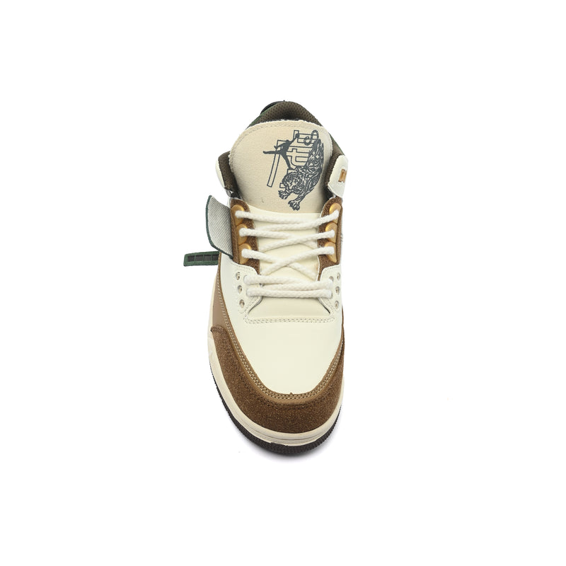 Nike Air Jordan 3 A Retro Zapatos Letras Sneakers Man 3386 Beige&Brown - 3