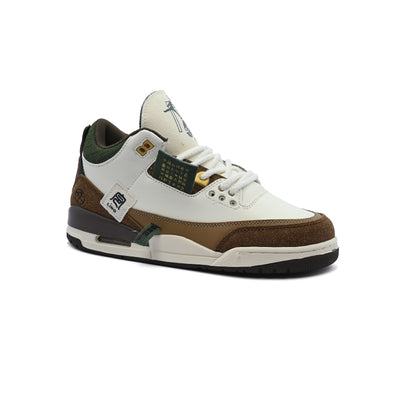 Nike Air Jordan 3 A Retro Zapatos Letras Sneakers Man 3386 Beige&Brown
