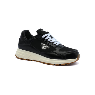 Prada Milano triangle-logo Leather Sneakers Man AJ5081 Black