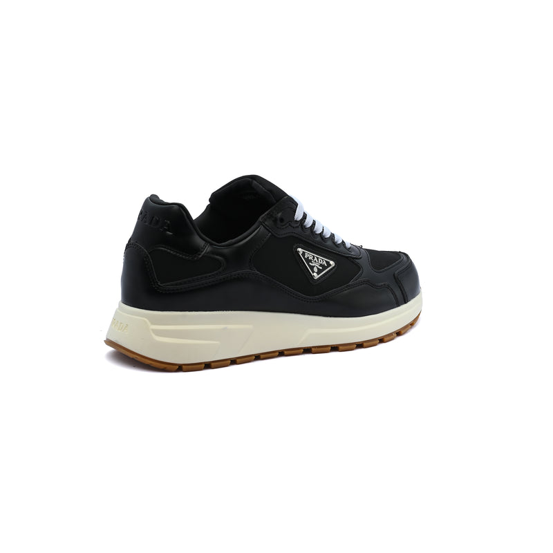 Prada Milano triangle-logo Leather Sneakers Man AJ5081 Black - 2
