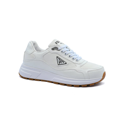 Prada Milano triangle-logo Leather Sneakers Man AJ5081 White