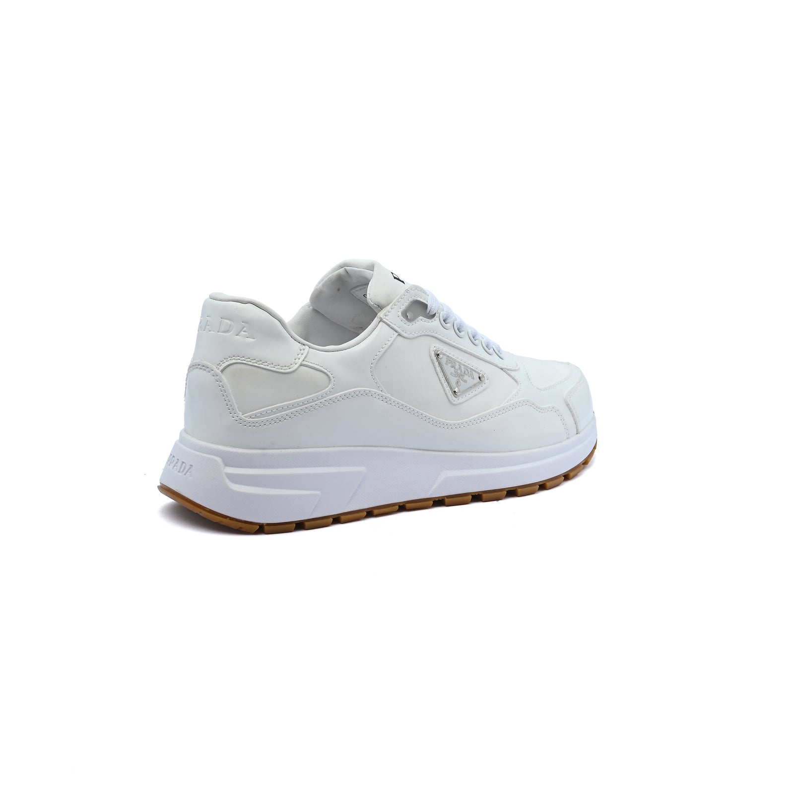 Prada Milano triangle-logo Leather Sneakers Man AJ5081 White - 2