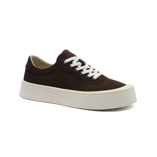 British Style Yuppie Platform Sneakers Men F7311A Dark Coffee