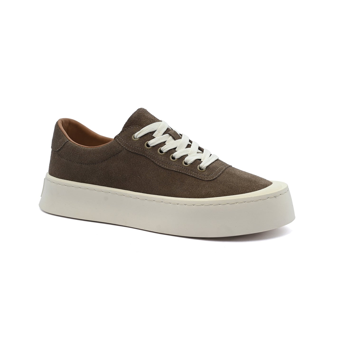 British Style Yuppie Platform Sneakers Men F7311A Dark Khaki