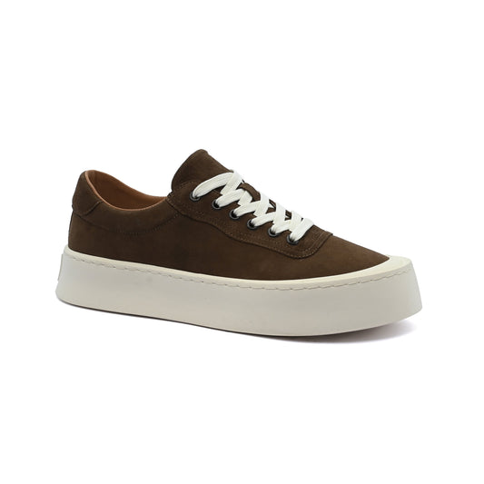British Style Yuppie Platform Sneakers Men F7311A Coffee