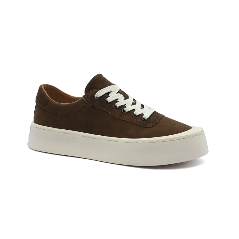 British Style Yuppie Platform Sneakers Men F7311A Coffee - 1