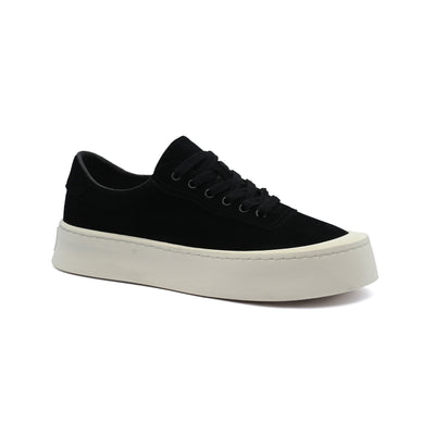 British Style Yuppie Platform Sneakers Men F7311A Black
