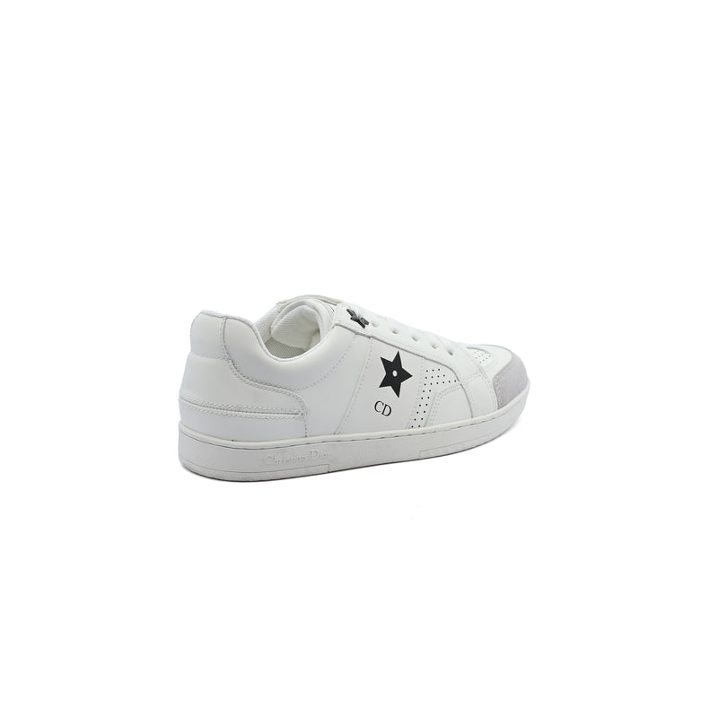 Dior Star Platform Suede Calfskin Sneakers Woman 1095880 White&Black - 2