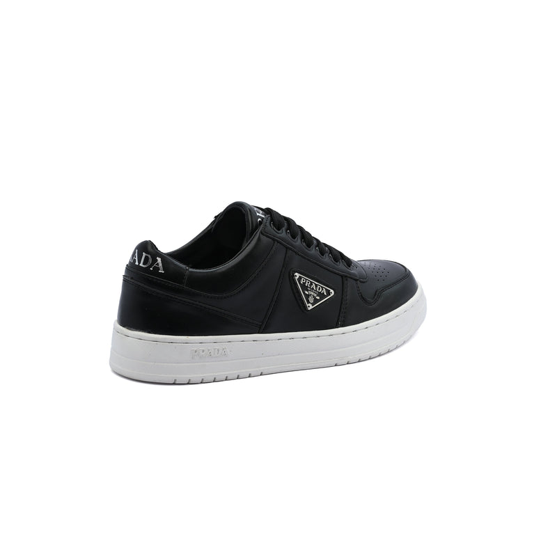 Prada Downtown Perforated Leather Sneakers for Women A356 Black - 2