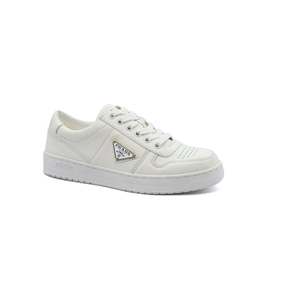 Prada Downtown Perforated Leather Sneakers for Women A356 White