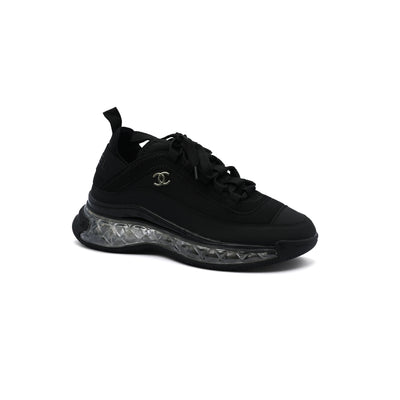 Chanel Velvet Calfskin Mixed Fibers CC Sneakers Woman 2020-2 Black