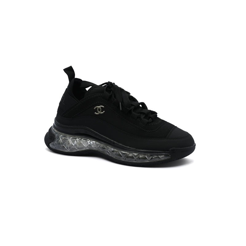 Chanel Velvet Calfskin Mixed Fibers CC Sneakers Woman 2020-2 Black - 1