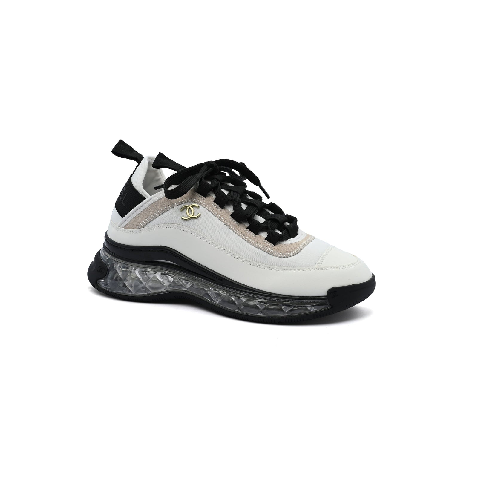 Chanel Velvet Calfskin Mixed Fibers CC Sneakers Woman 2020-2 White - 1