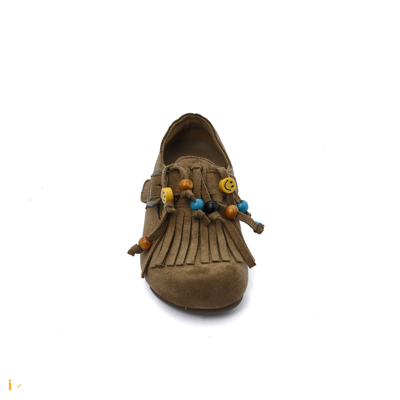 Split Leather Slipper With Footbed Comfortable Non Slip Durable lightweight S5902 Khaki - 3