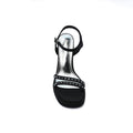 Faux Leather Platform Sole Block Heel Sandals Woman L2238 Black - 3