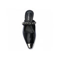 Patent Leather Pointed Stiletto Heels Open back Woman 25182 Black - 3