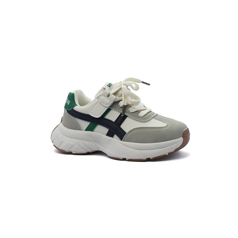 Sneakers Kids Running Comfortable Non Slip Durable Lightweight 6609-1 Beige&Green - 1