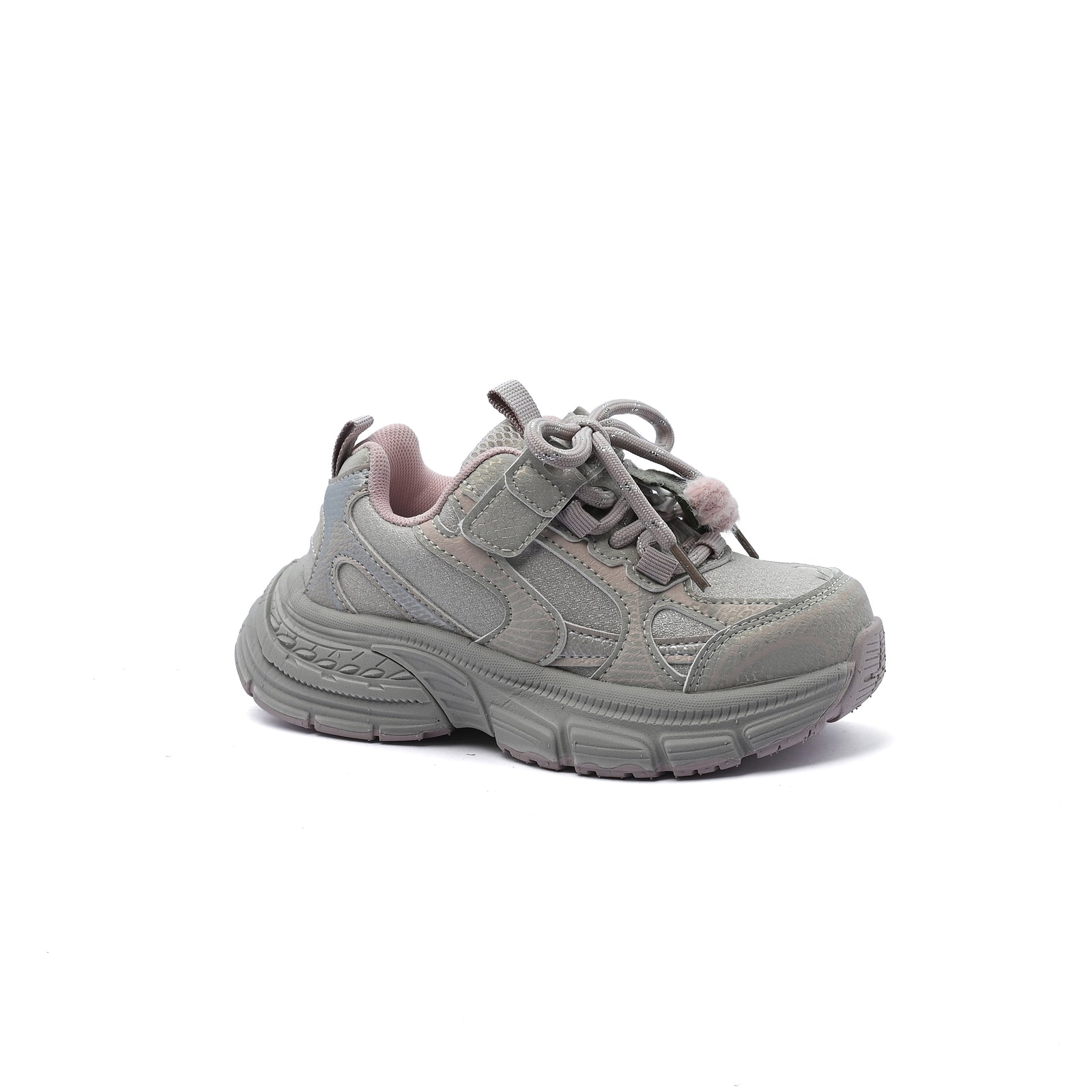 Sneakers Kids Running Comfortable Non Slip Durable Lightweight 9556B Pink - 1