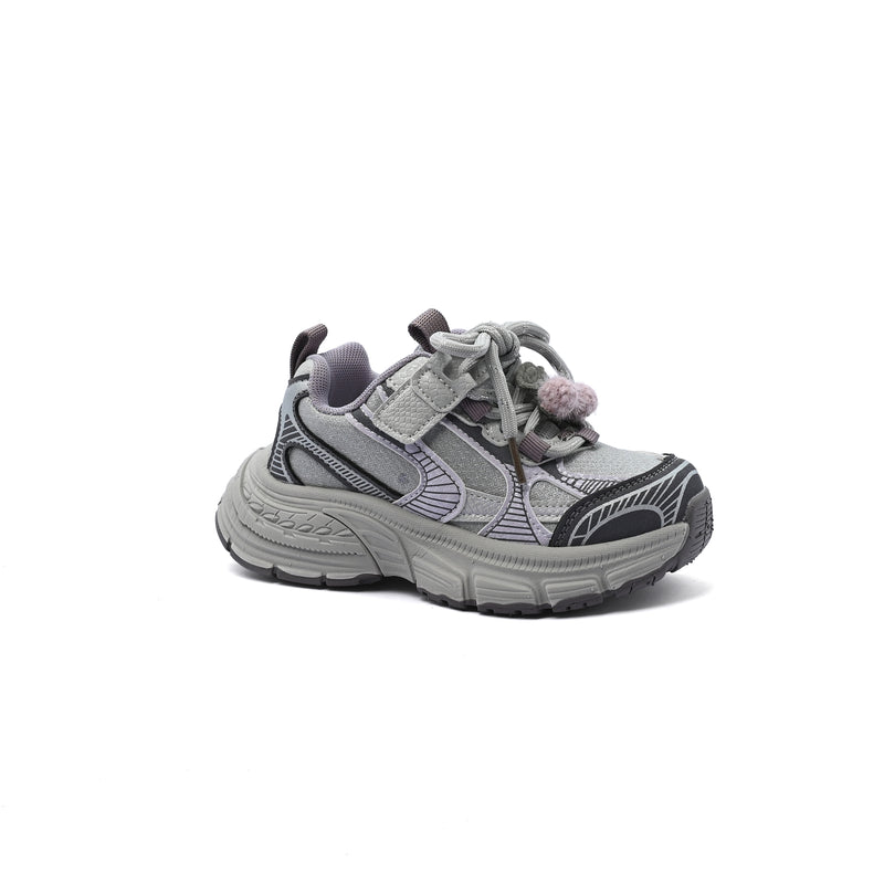 Sneakers Kids Running Comfortable Non Slip Durable Lightweight 9556B Purple - 1