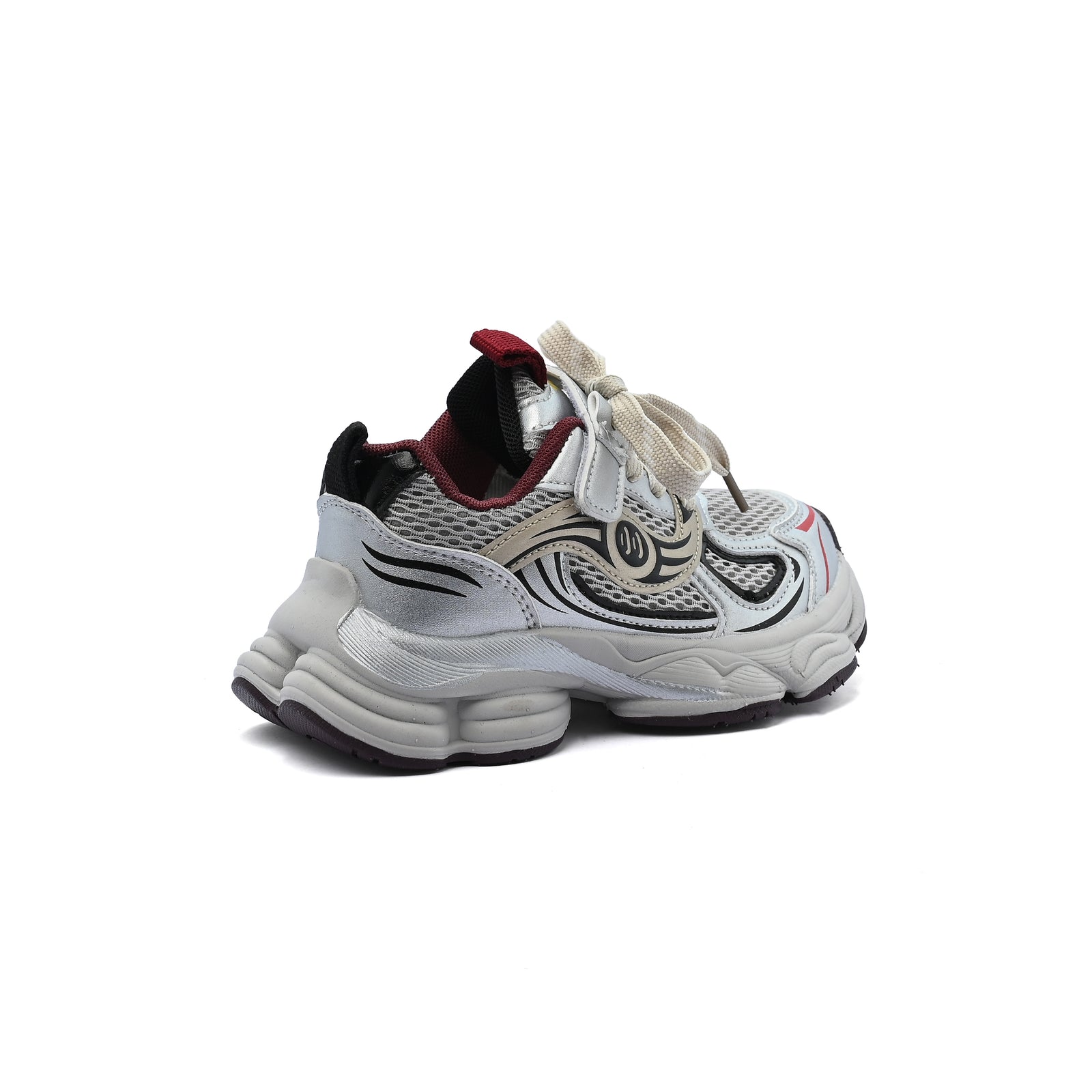 Sneakers Kids Running Comfortable Non Slip Durable Lightweight 893 Burgundy - 2