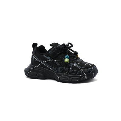 Sneakers Kids Running Comfortable Non Slip Durable Lightweight A3362 Black
