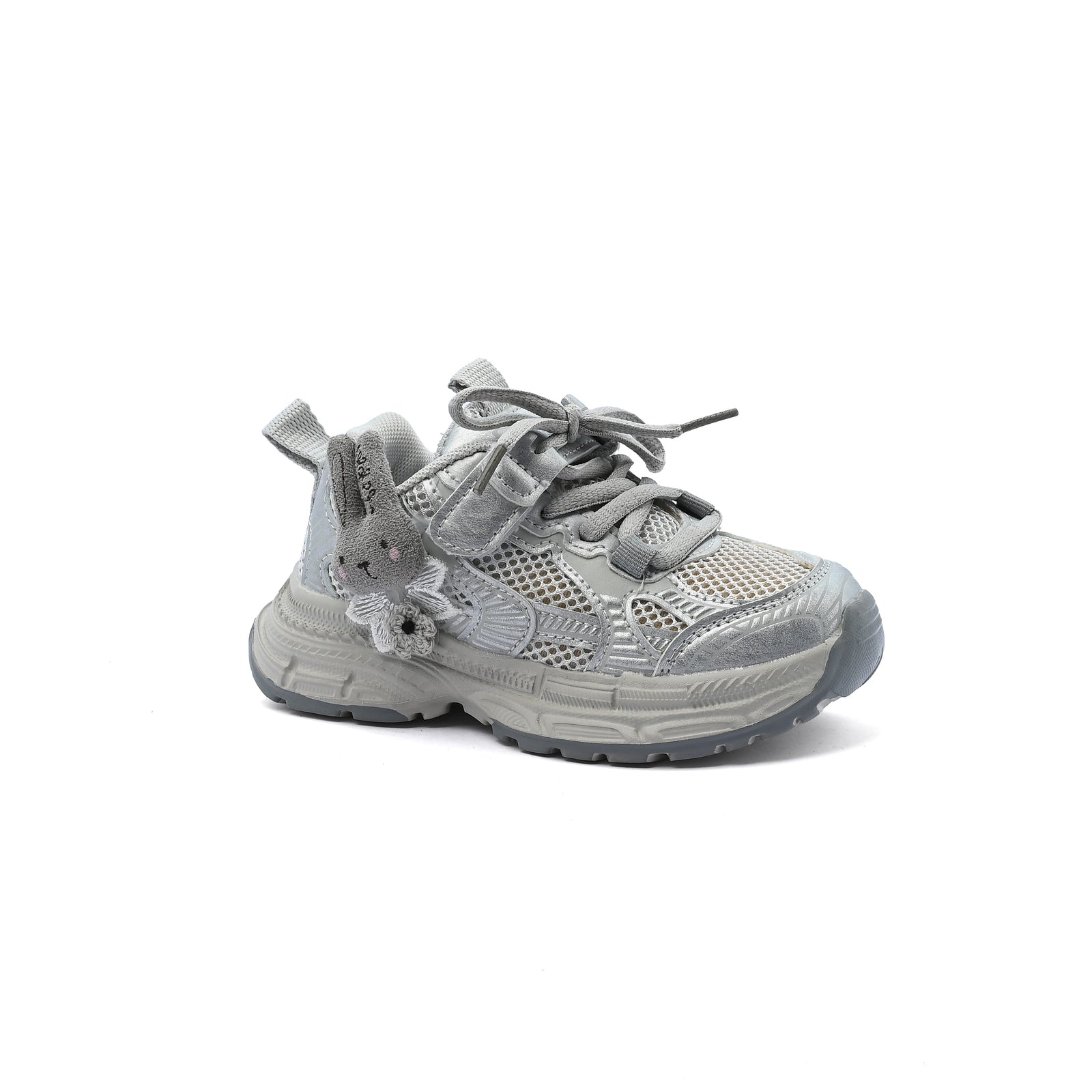 Sneakers Kids Running Comfortable Non Slip Durable Lightweight 28C-25 Silver - 1