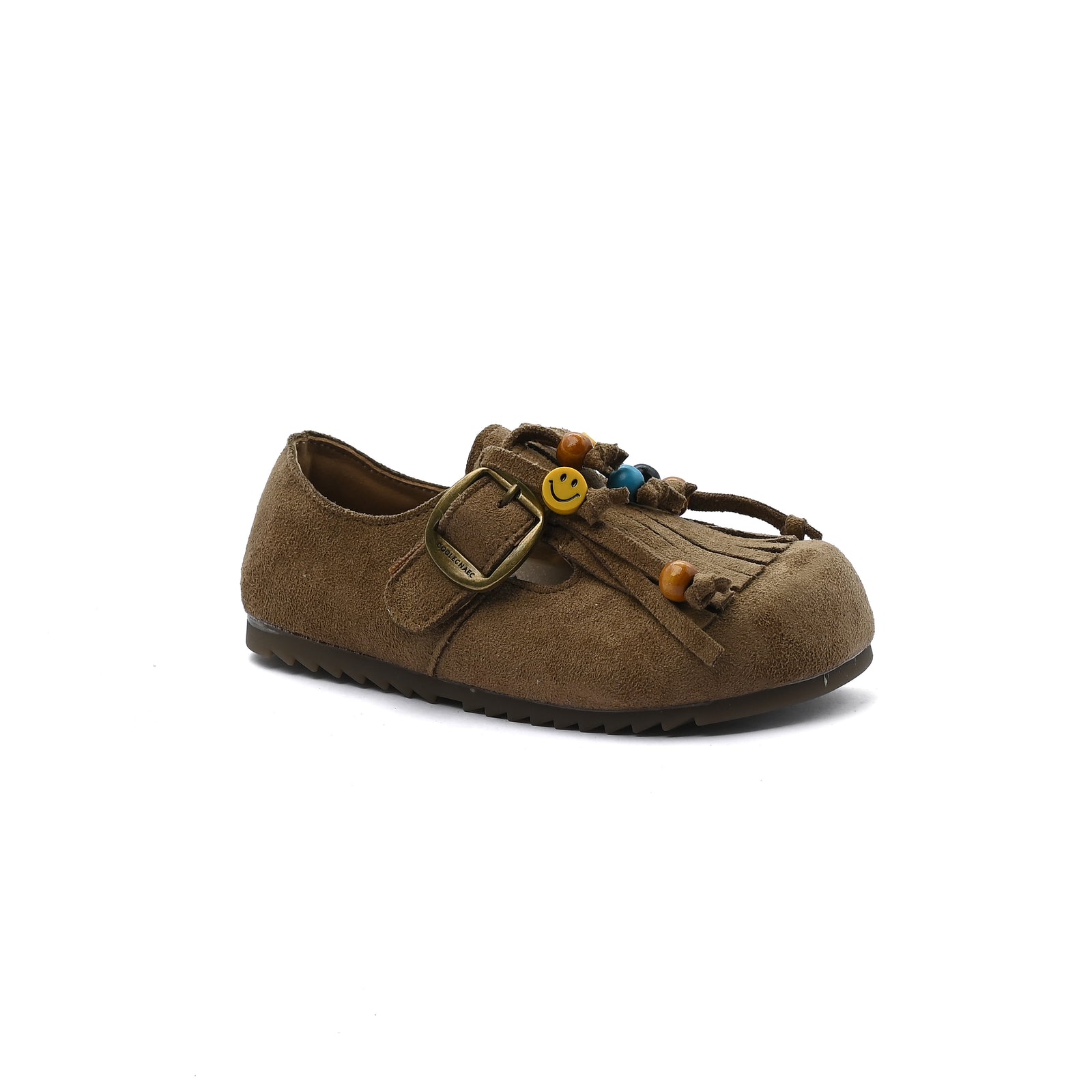Split Leather Slipper With Footbed Comfortable Non Slip Durable lightweight S5902 Khaki - 1