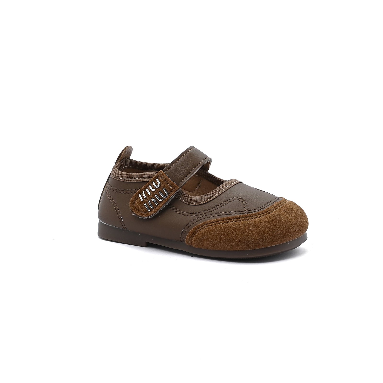 Split Leather Slipper With Footbed Comfortable Non Slip Durable lightweight B2560 Brown - 1