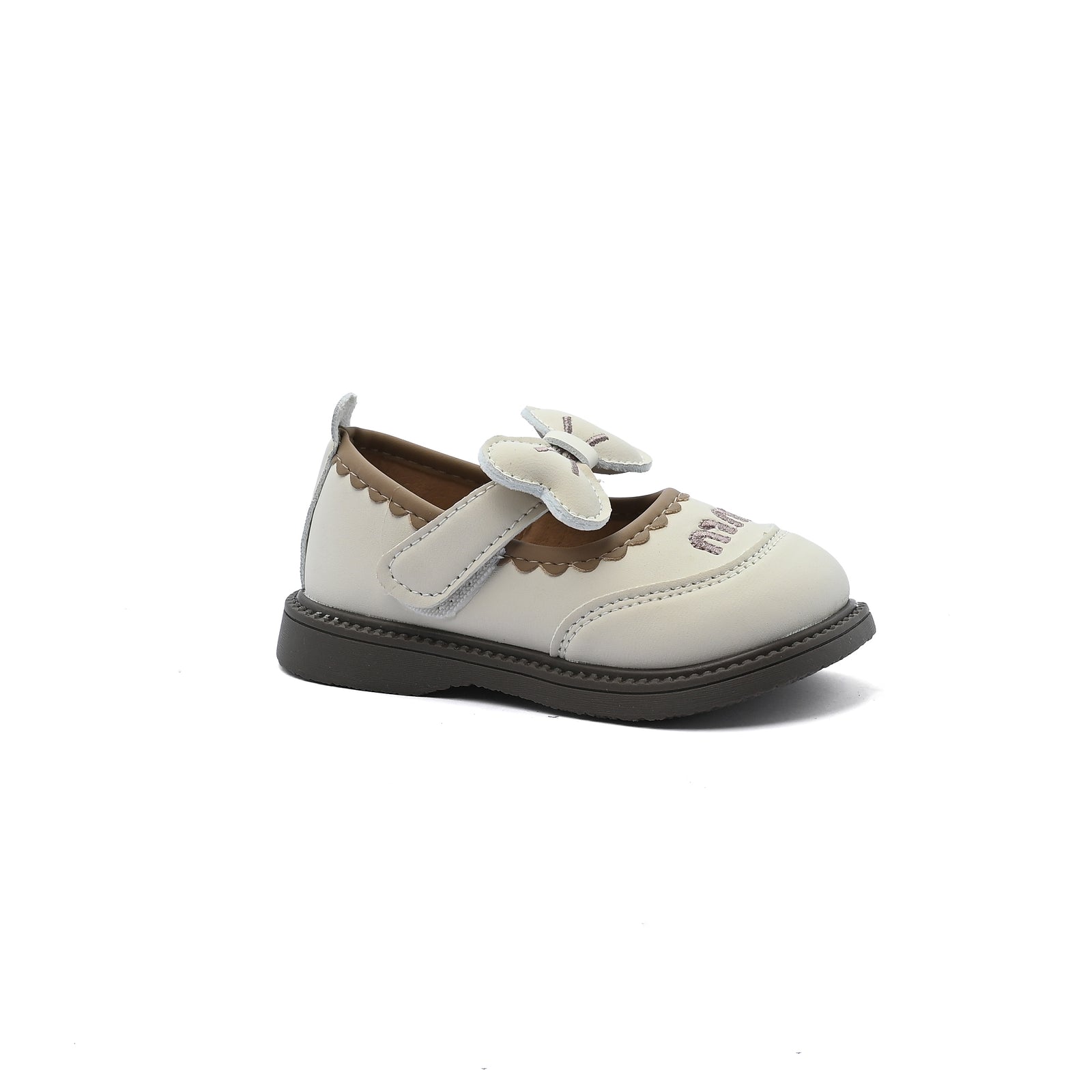 Split Leather Slipper With Footbed Comfortable Non Slip Durable lightweight B2533 Beige - 1