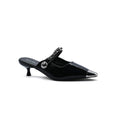 Patent Leather Pointed Stiletto Heels Open back Woman 25182 Black - 1