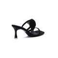 Sandals Flower Decor Low Heels Sandals Elegant Point Woman 25226 Black - 2