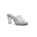 Spring Summer High Heel Sandals Transparent sole Women 99071 Beige - 1
