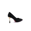 Pointed Stiletto Heel Shoes In Faux Suede Woman 25237 Black - 2