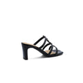 Faux Leather Sole Block Sandal High heels Woman 898-5 Black - 2