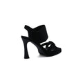 Elastic Band Platform Gladiator Sandals Square Toe Woman 6603 Black - 2