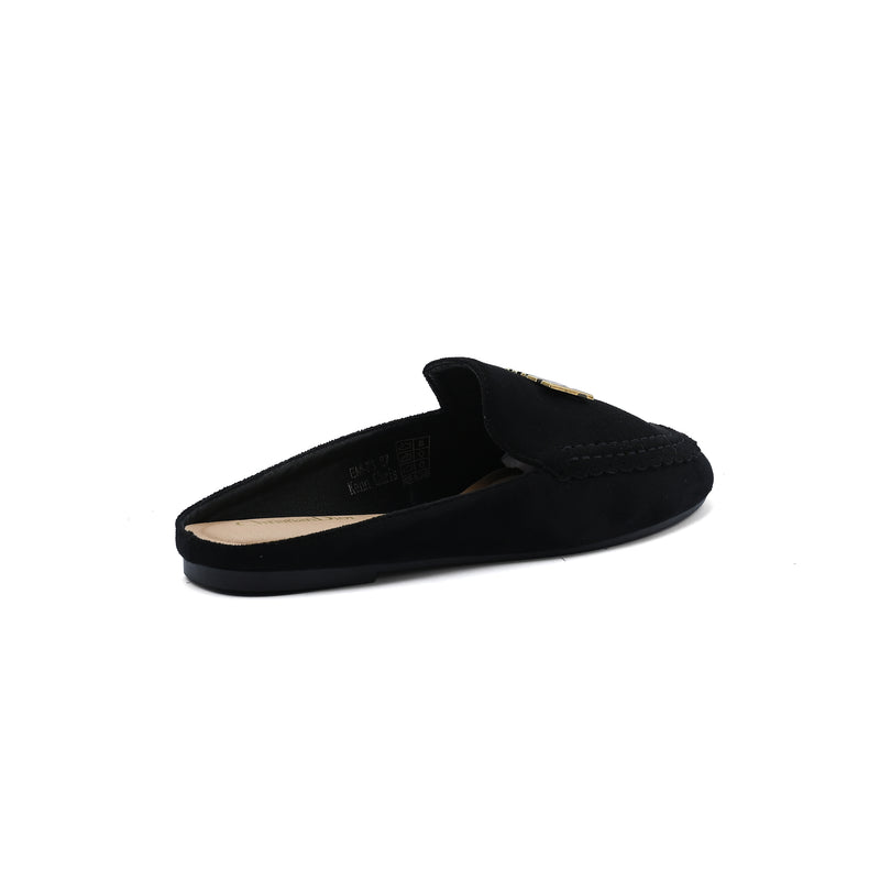 Miss Dior logo plaque trim Loafers Slip-On Mules Woman EM-73 Black - 2