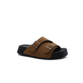Birkenstock Zürich Suede Leather Buckle Detailed Woman TN-206 Camel - 1